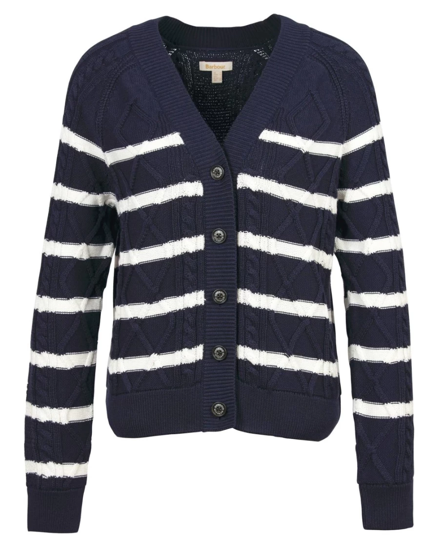 Barbour Women's Nahla Cardigan in Classic Navy - Stylish Knitwear for Women