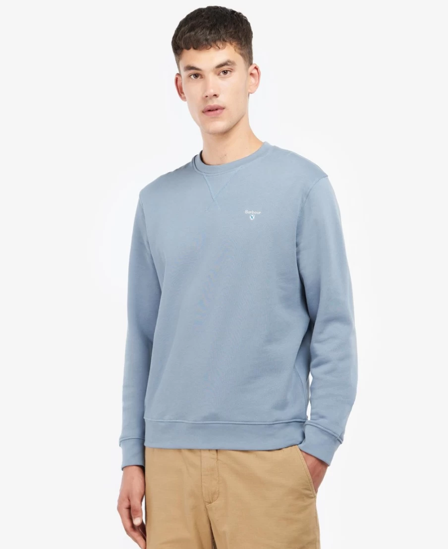 Barbour Men's Ridsdale Agave Green Crew Neck Sweatshirt