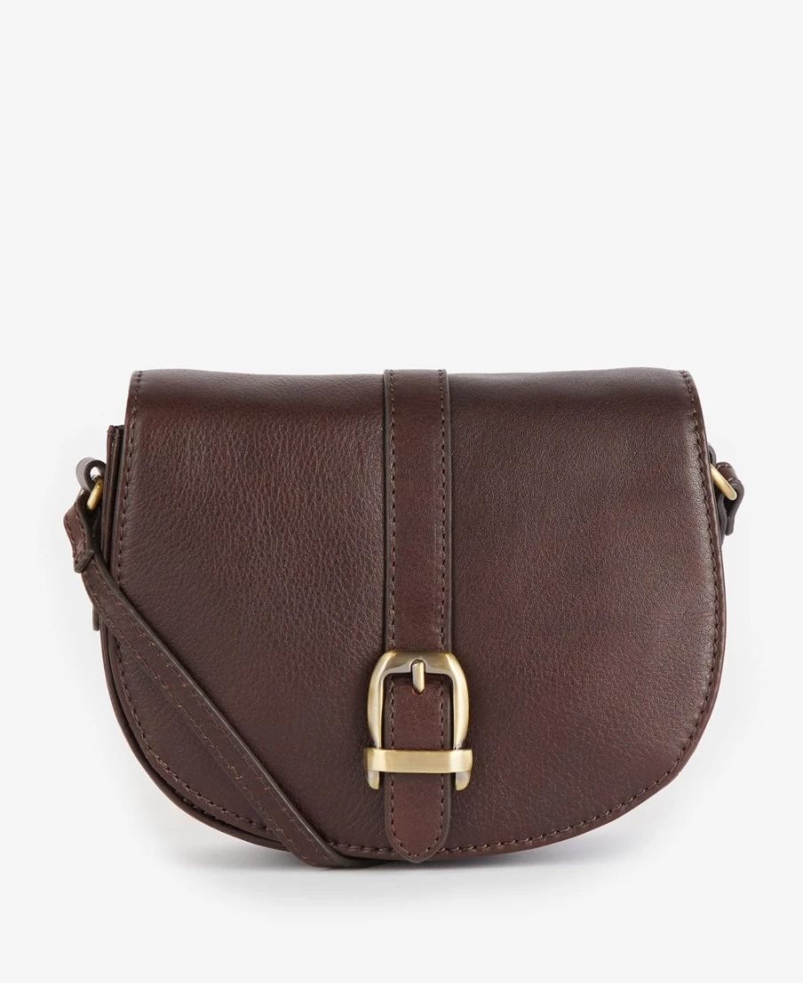 Barbour Men's Dark Brown Laire Leather Saddle Bag