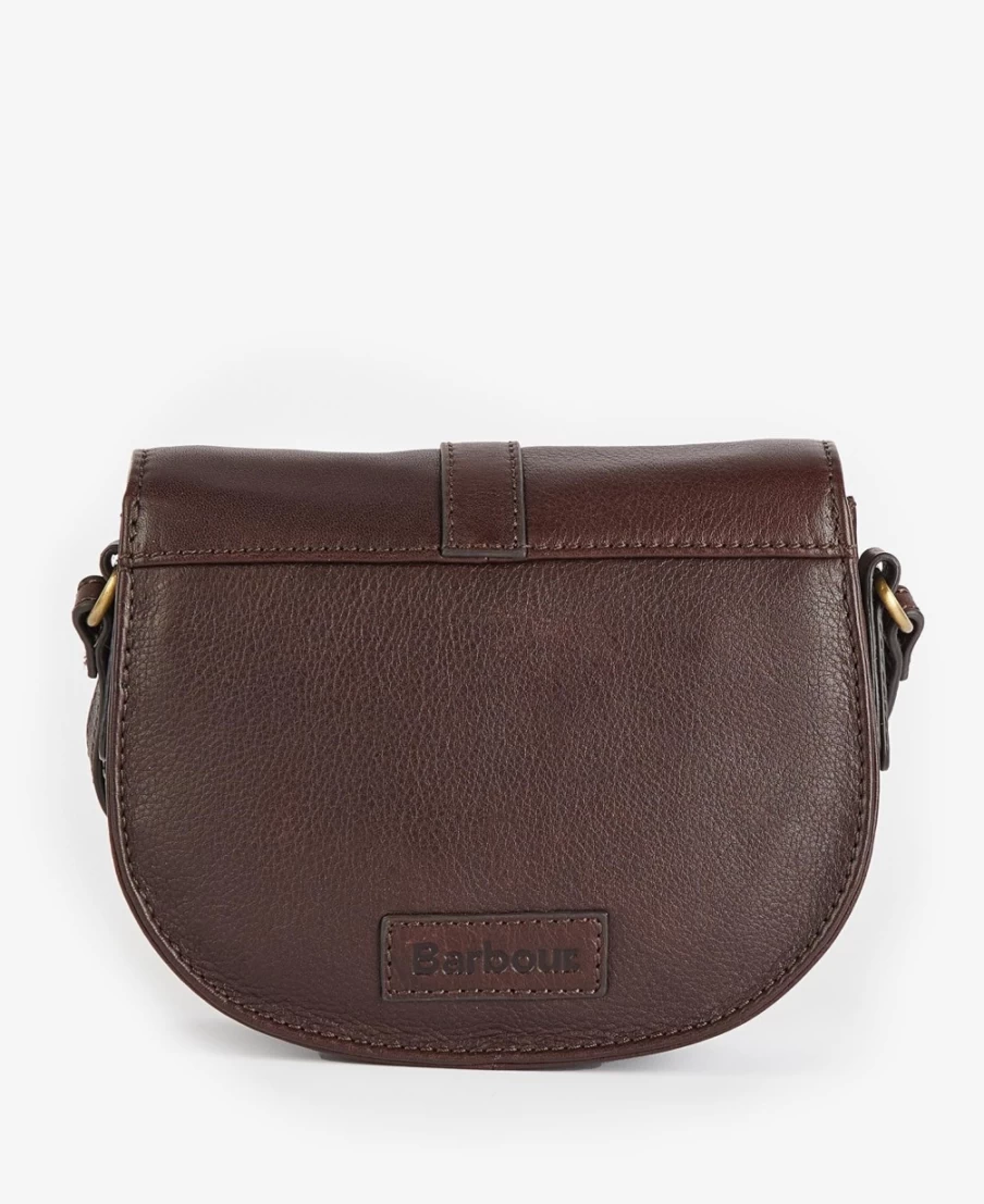 Barbour Men's Dark Brown Laire Leather Saddle Bag