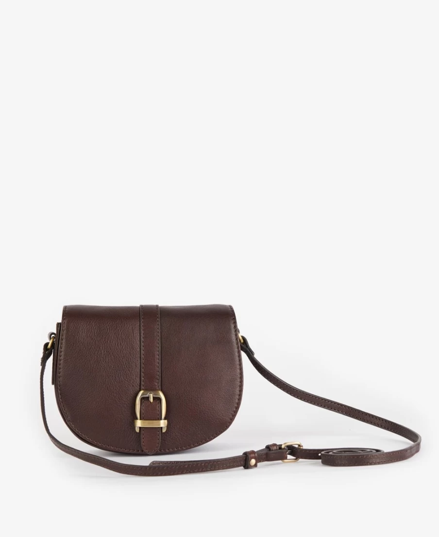 Barbour Men's Dark Brown Laire Leather Saddle Bag