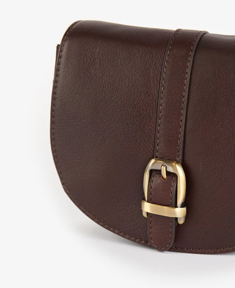 Barbour Men's Dark Brown Laire Leather Saddle Bag