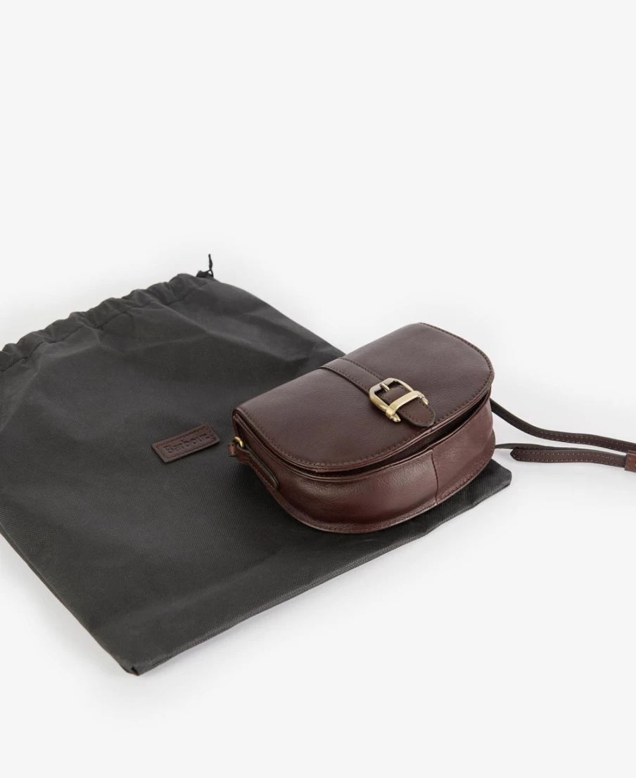 Barbour Men's Dark Brown Laire Leather Saddle Bag