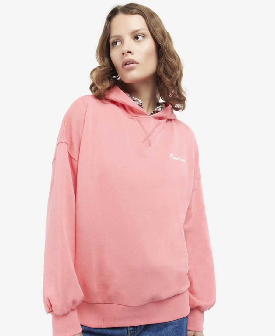 Barbour Women's Kenmore Hoodie in Pink Punch - Lightweight Waterproof Jacket