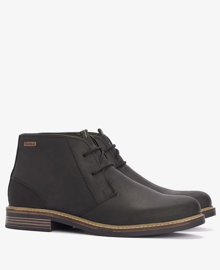 Barbour Mens Black Readhead Chukka Boots - Classic Leather Ankle Boots for Men