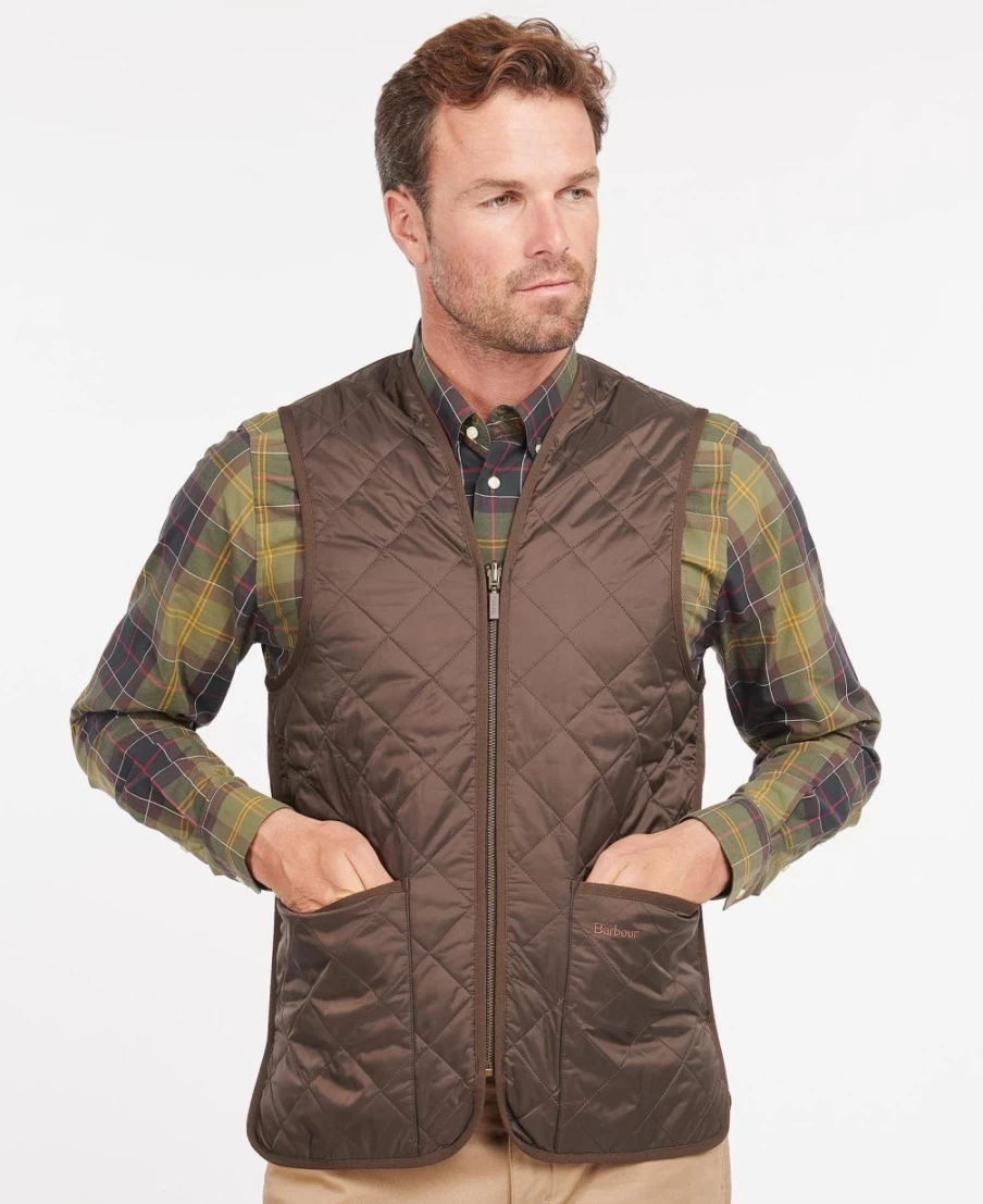 Barbour Men's Rustic Quilted Waistcoat with Zip-In Liner