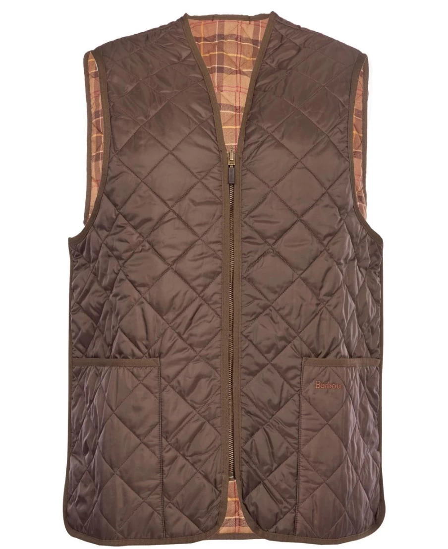 Barbour Men's Rustic Quilted Waistcoat with Zip-In Liner