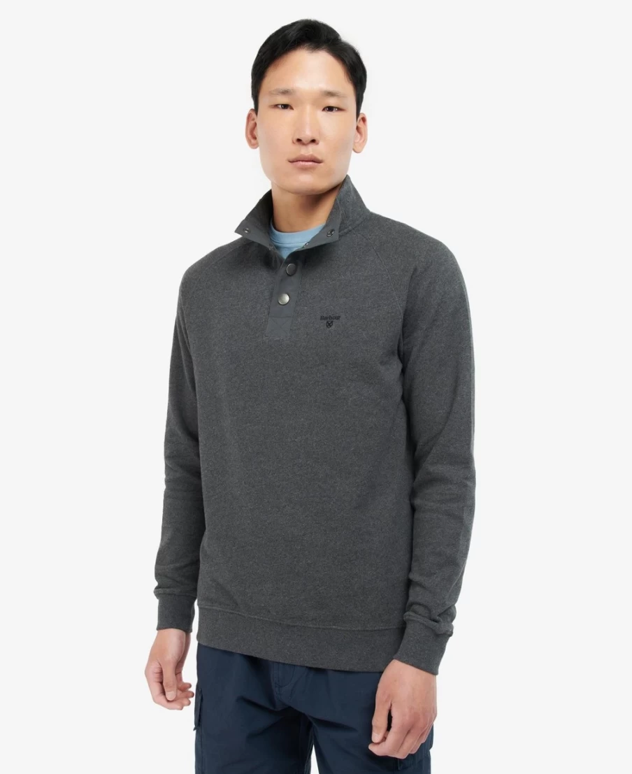 Barbour Men's Mist Half Snap Sweatshirt - Classic Comfort & Style