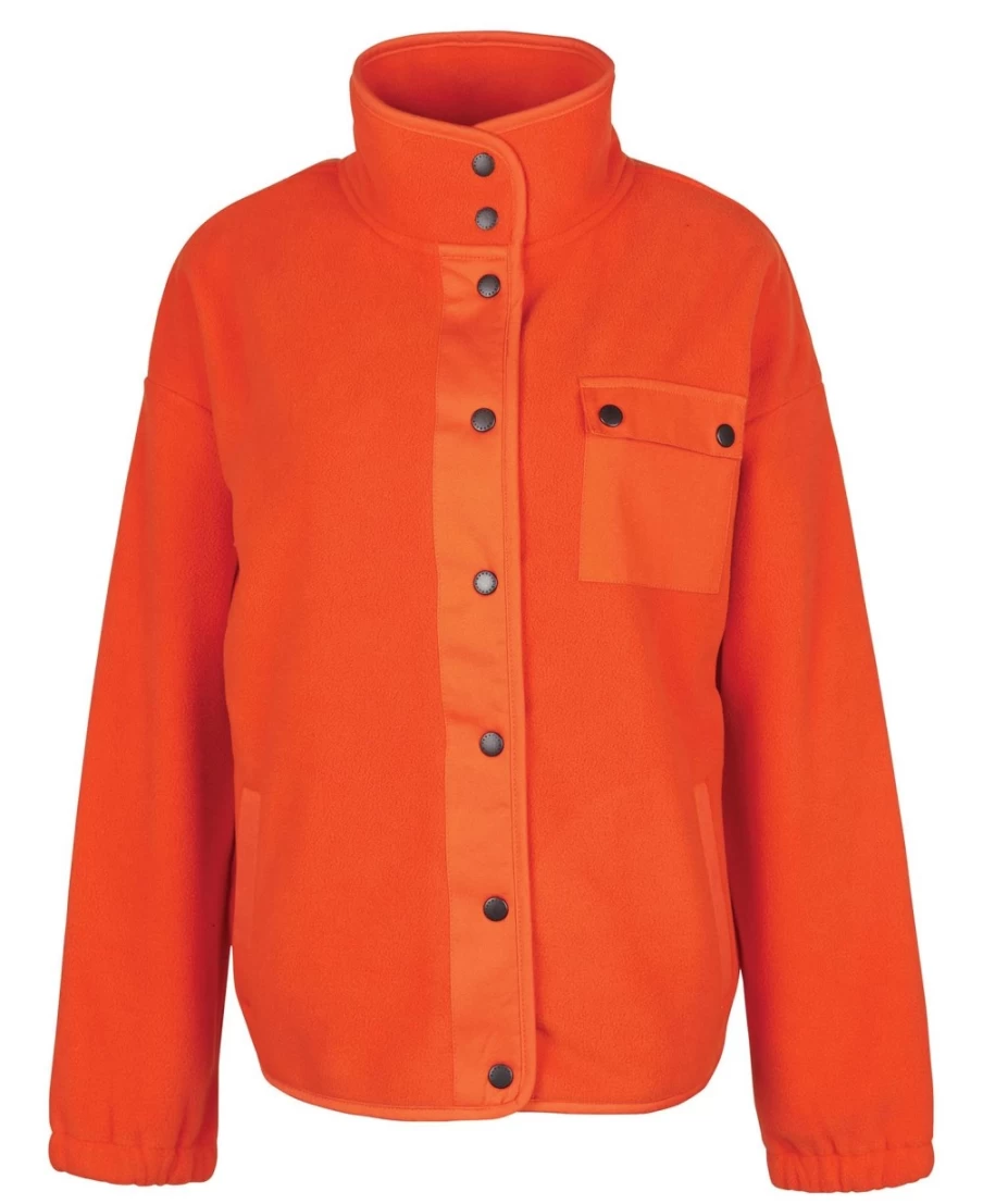 Barbour Women's Baysdale Fire Red Sweatshirt - Classic Comfort & Style