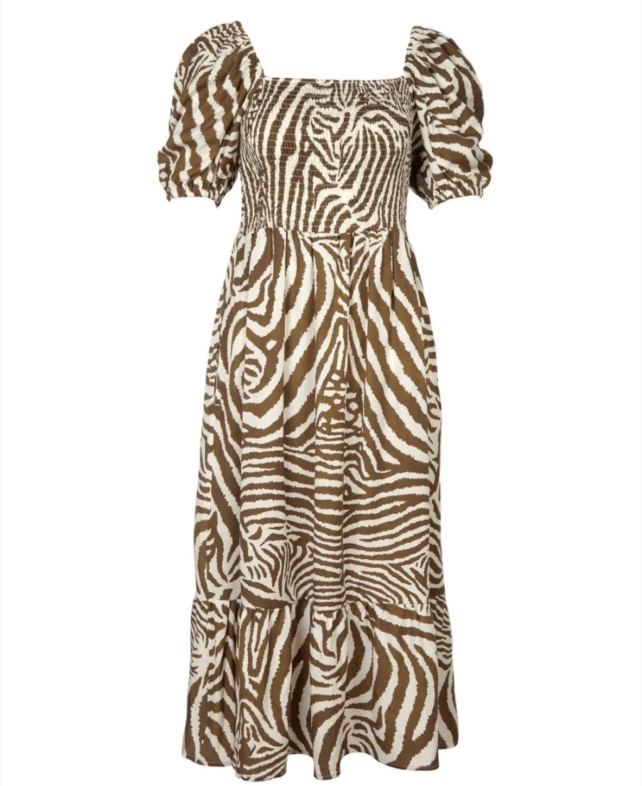 Barbour Women's Martello Dress in Equus Cocoa - House Of Hackney Collaboration