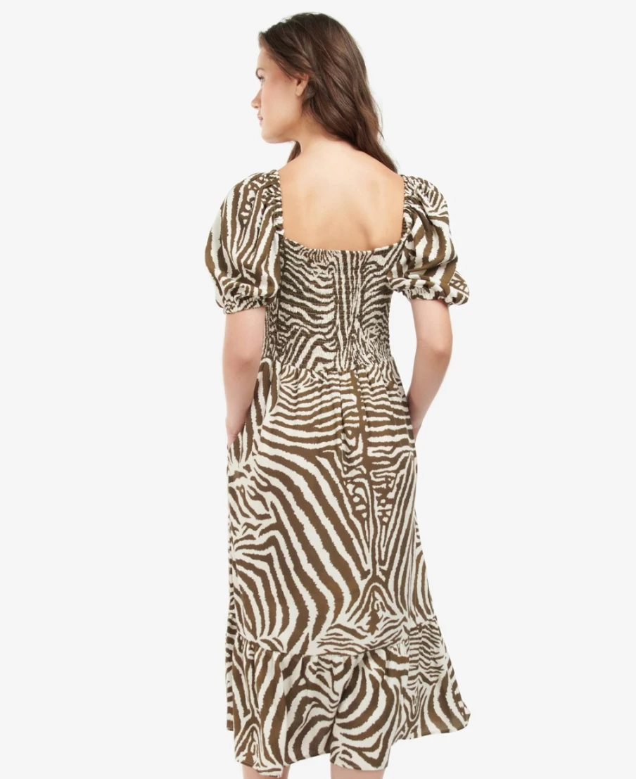 Barbour Women's Martello Dress in Equus Cocoa - House Of Hackney Collaboration
