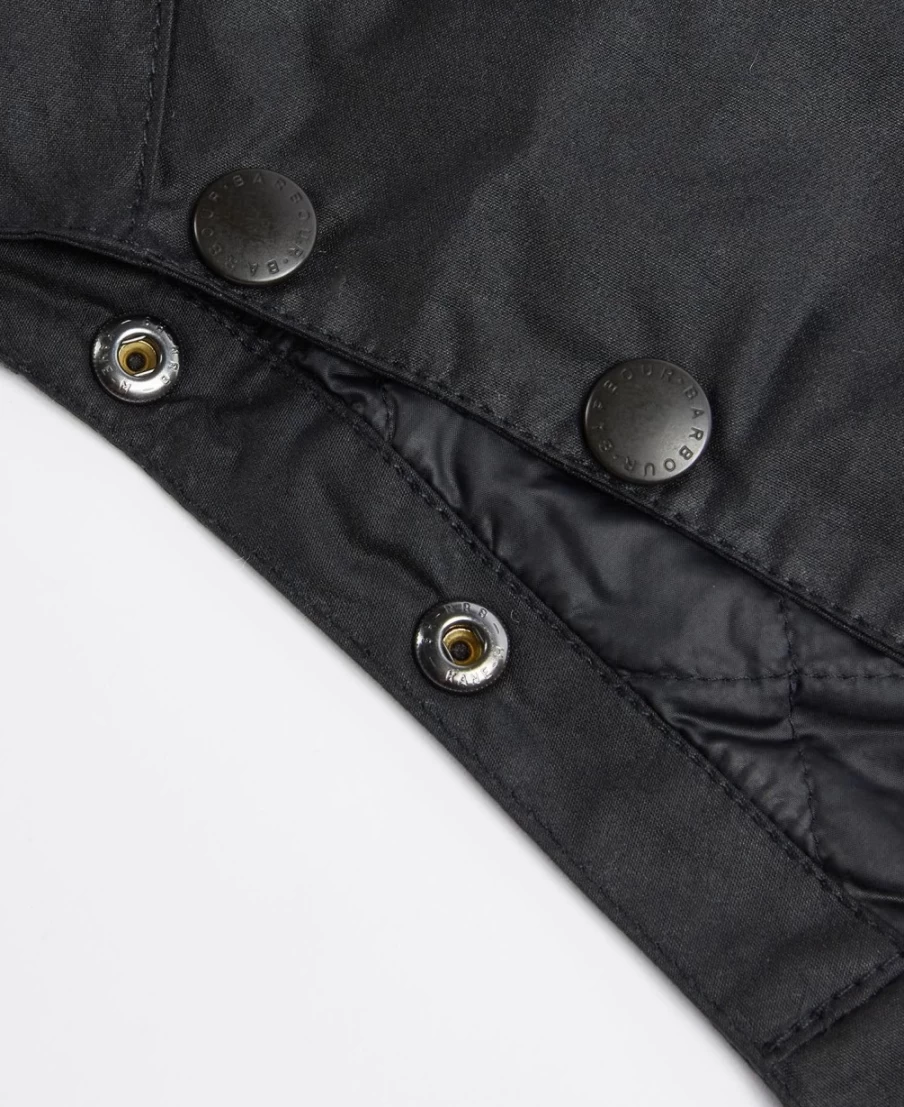 Barbour Mens Black Waxed Cotton Storm Hood Jacket