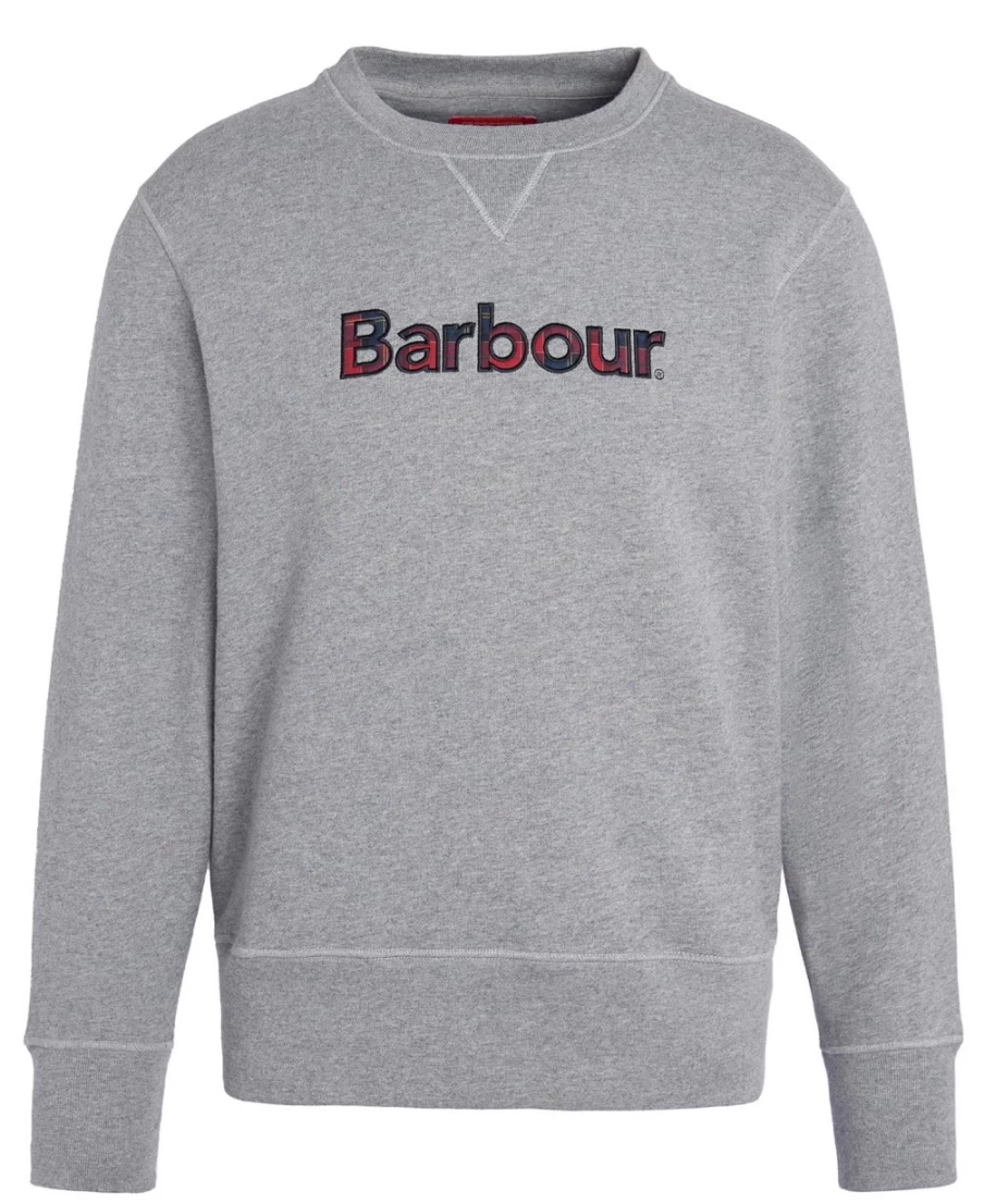 Barbour Men's Lunar Sweatshirt in Grey Marl - Classic Casual Pullover