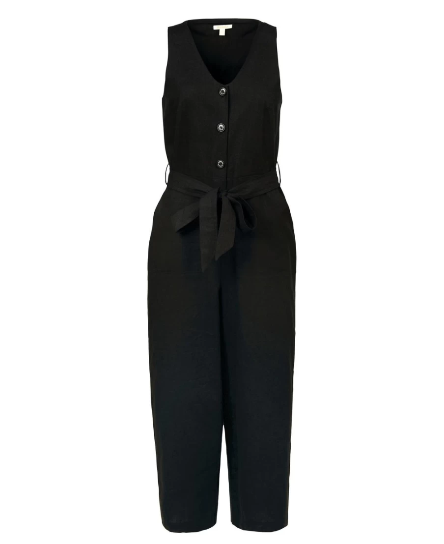 Barbour Women's Black Penrose Jumpsuit - Classic Utility Style