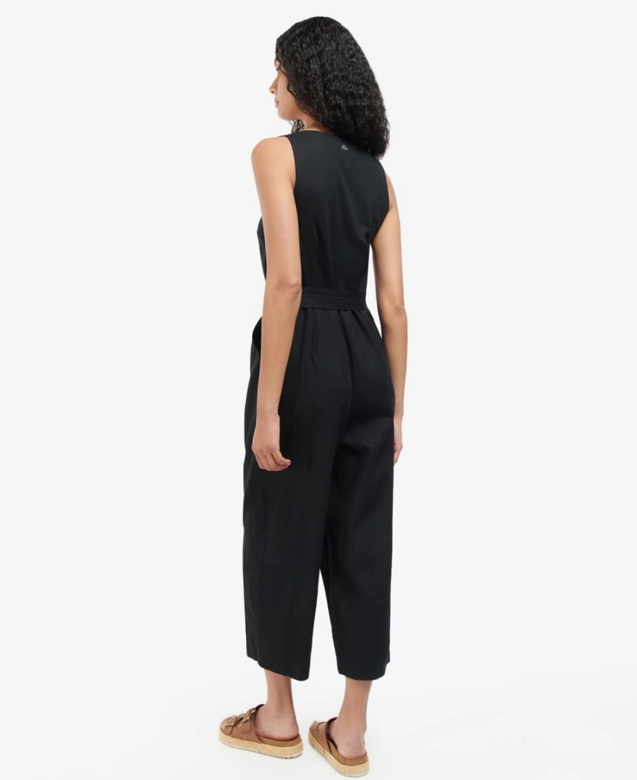 Barbour Women's Black Penrose Jumpsuit - Classic Utility Style