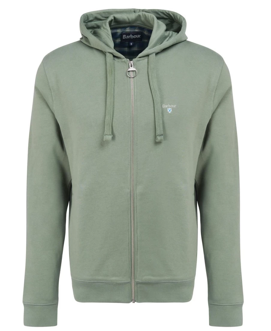 Barbour Men's Wallington Zip-Up Hoodie in Grey Marl - Lightweight Casual Jacket