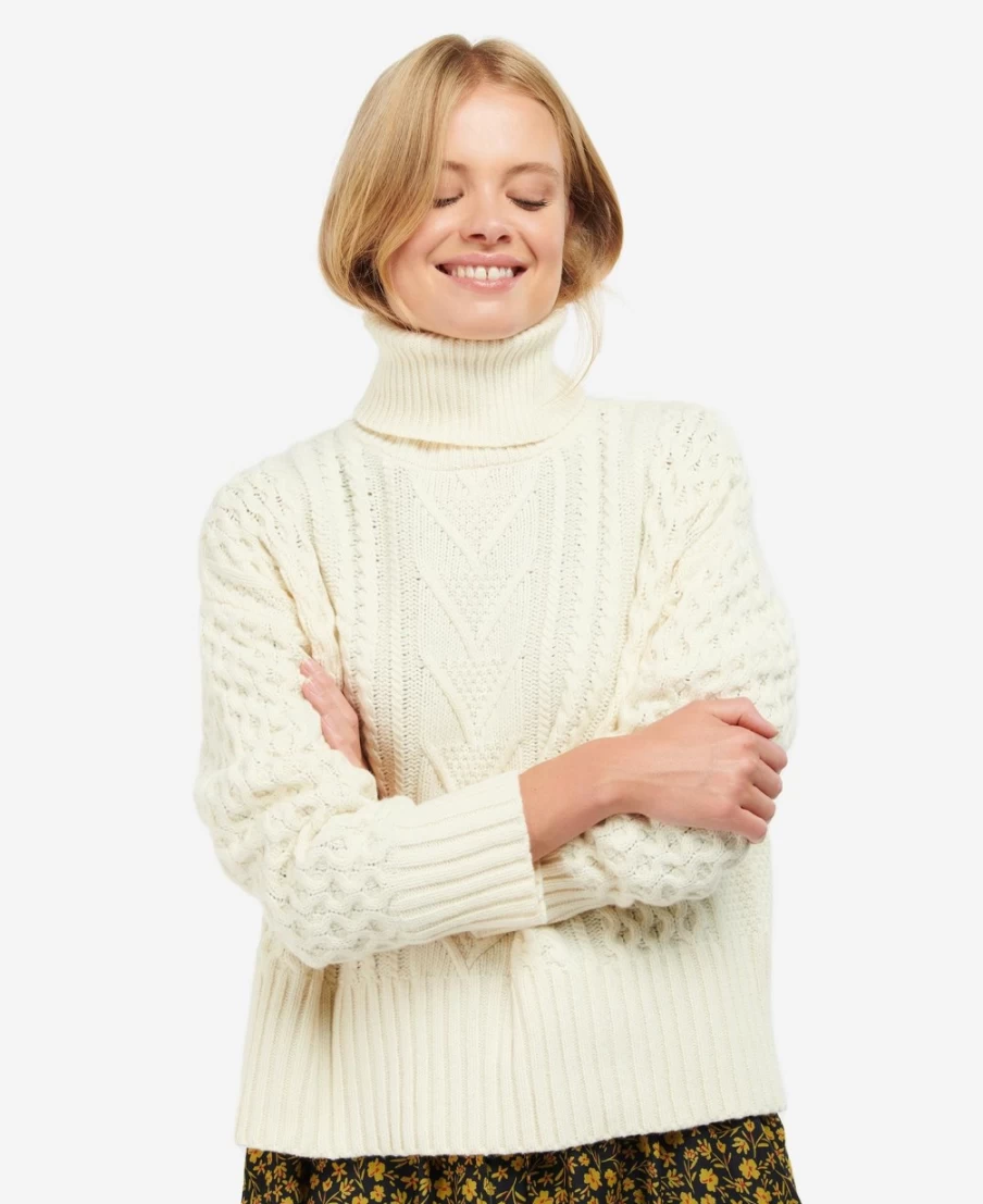 Barbour Women's Ecru Sandwood Knit Sweater