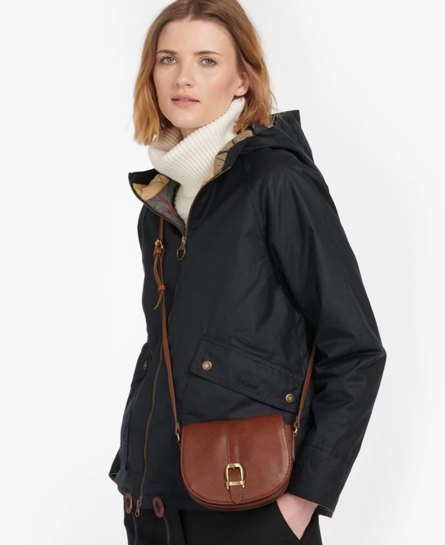 Barbour Men's Brown Leather Saddle Bag - Laire Tasche