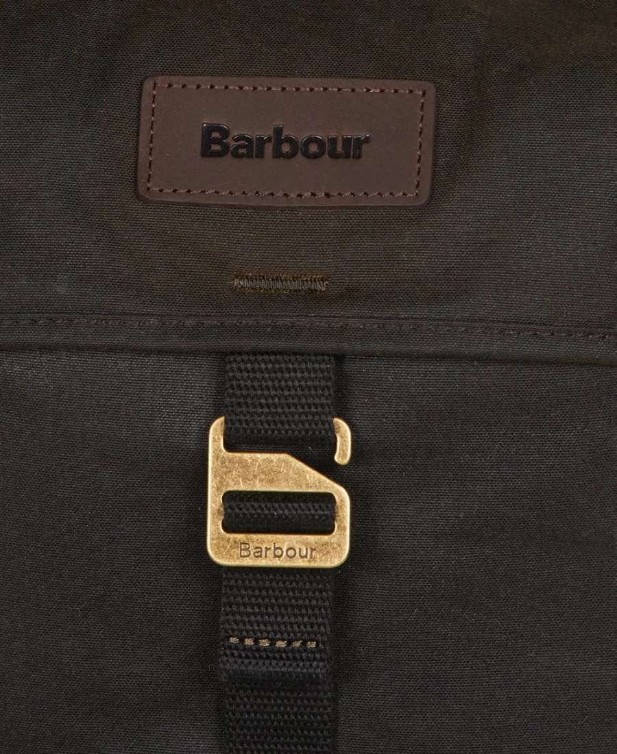 Barbour Men's Navy Essential Waxed Cotton Backpack - Classic Waterproof Daypack