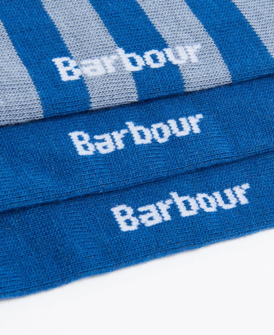 Barbour Men's Blue Beagle Dog Print Socks Set - Classic Houndstooth Design
