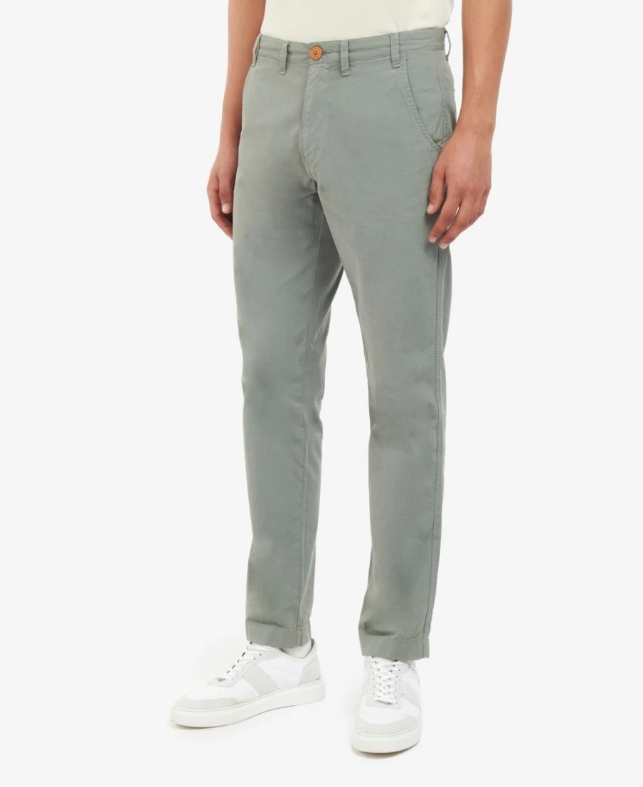 Barbour Men's Glendale Chino Pants in Agave Green - Classic Fit Casual Trousers