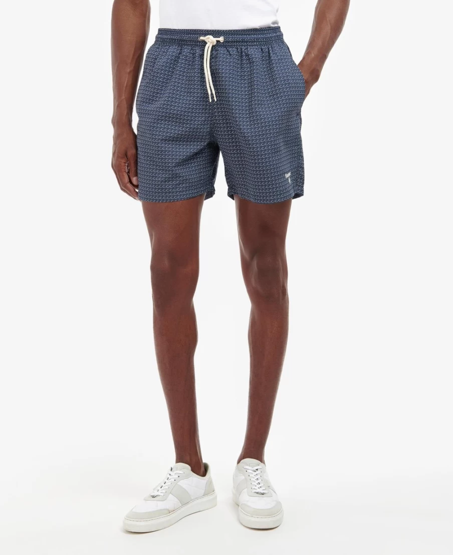Barbour Men's Classic Navy Tidal Swim Shorts - Quick-Dry Comfort for Swimming & Beach