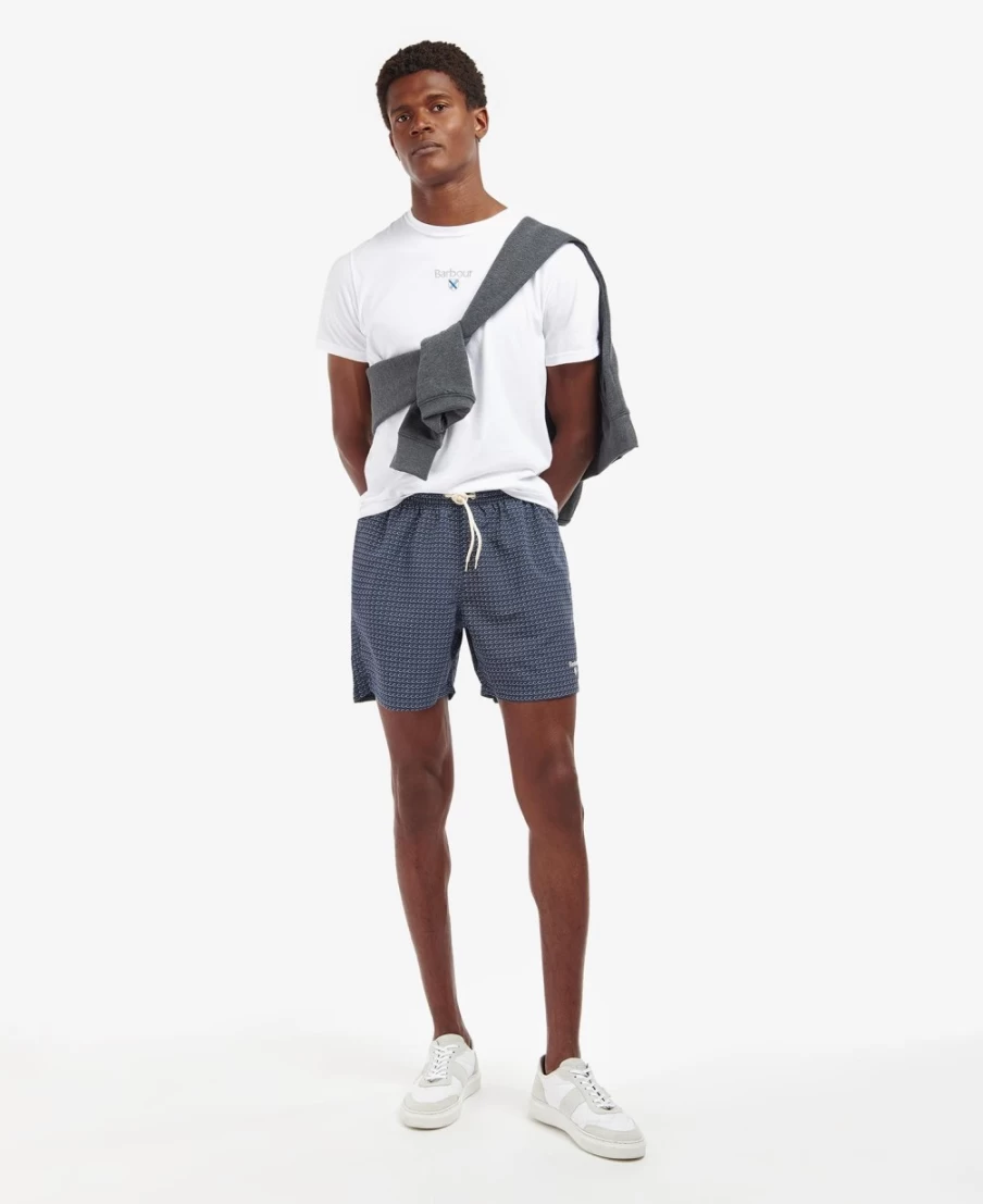 Barbour Men's Classic Navy Tidal Swim Shorts - Quick-Dry Comfort for Swimming & Beach