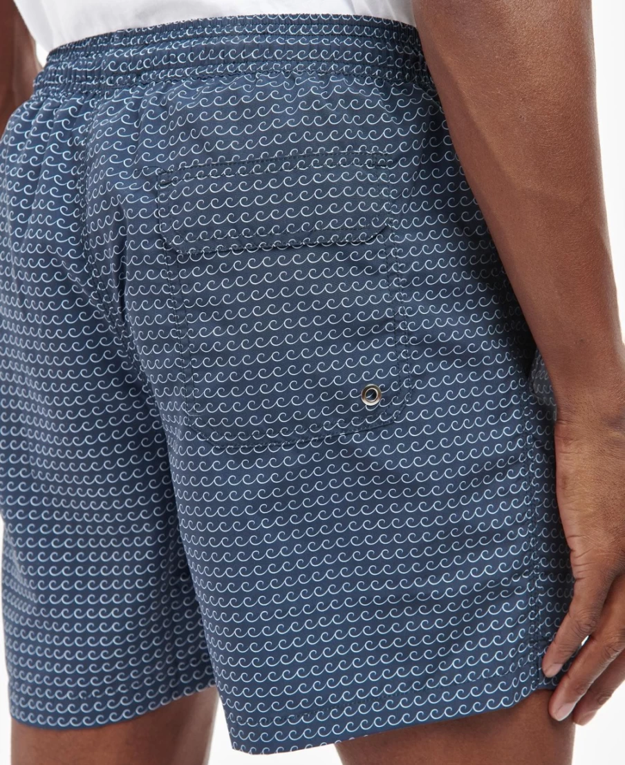 Barbour Men's Classic Navy Tidal Swim Shorts - Quick-Dry Comfort for Swimming & Beach