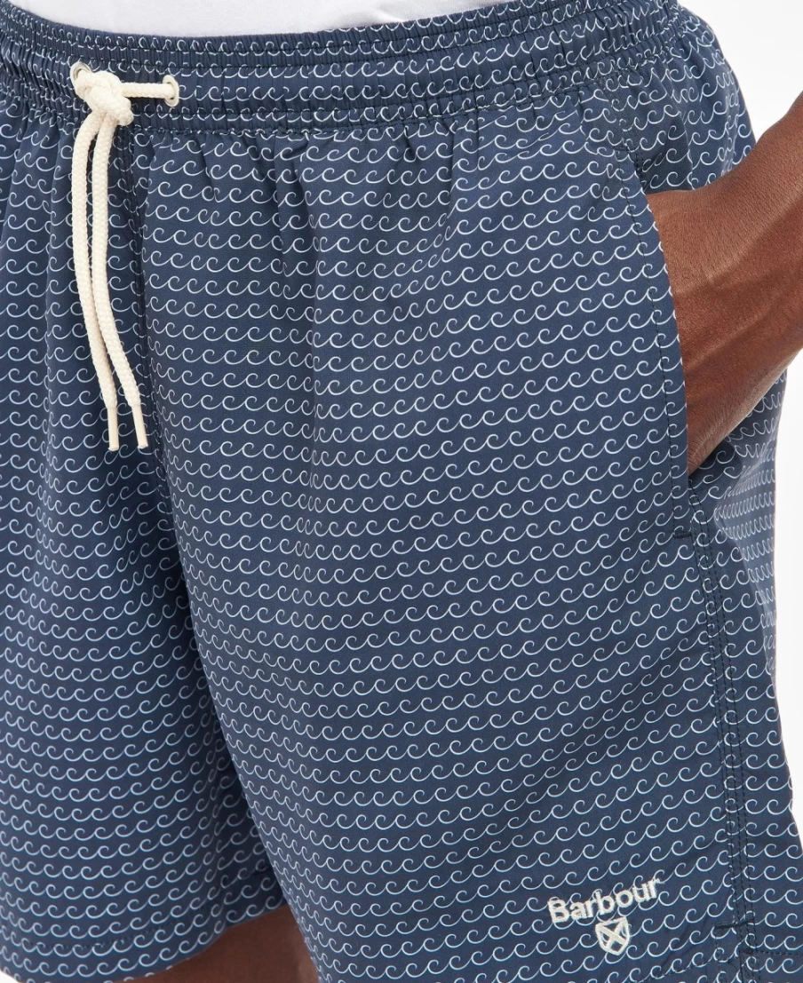 Barbour Men's Classic Navy Tidal Swim Shorts - Quick-Dry Comfort for Swimming & Beach