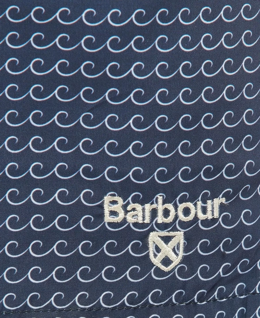 Barbour Men's Classic Navy Tidal Swim Shorts - Quick-Dry Comfort for Swimming & Beach