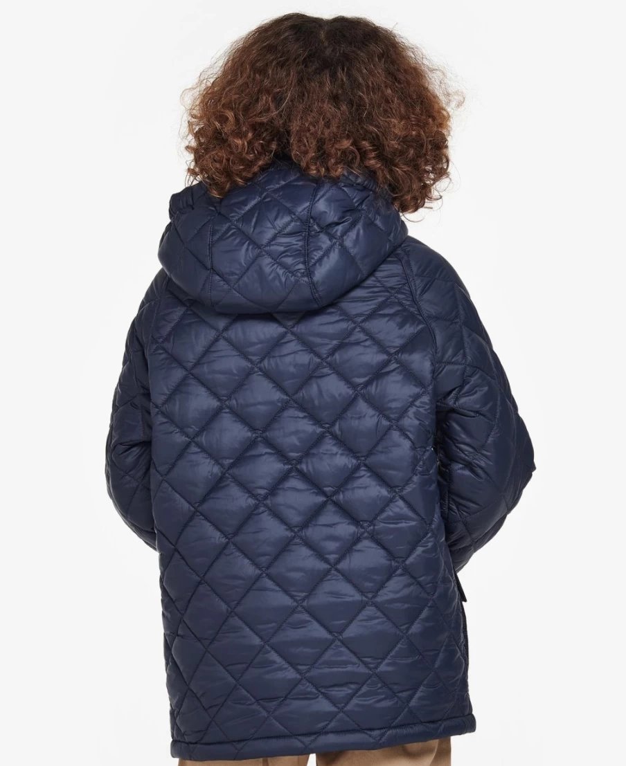 Barbour Boys Merton Quilted Jacket in Classic Navy - Lightweight Water-Resistant Outerwear for Kids