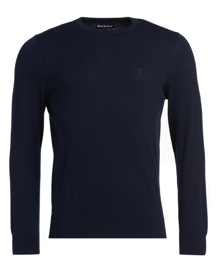 Barbour Men's Bright Blue Light Cotton Sweater