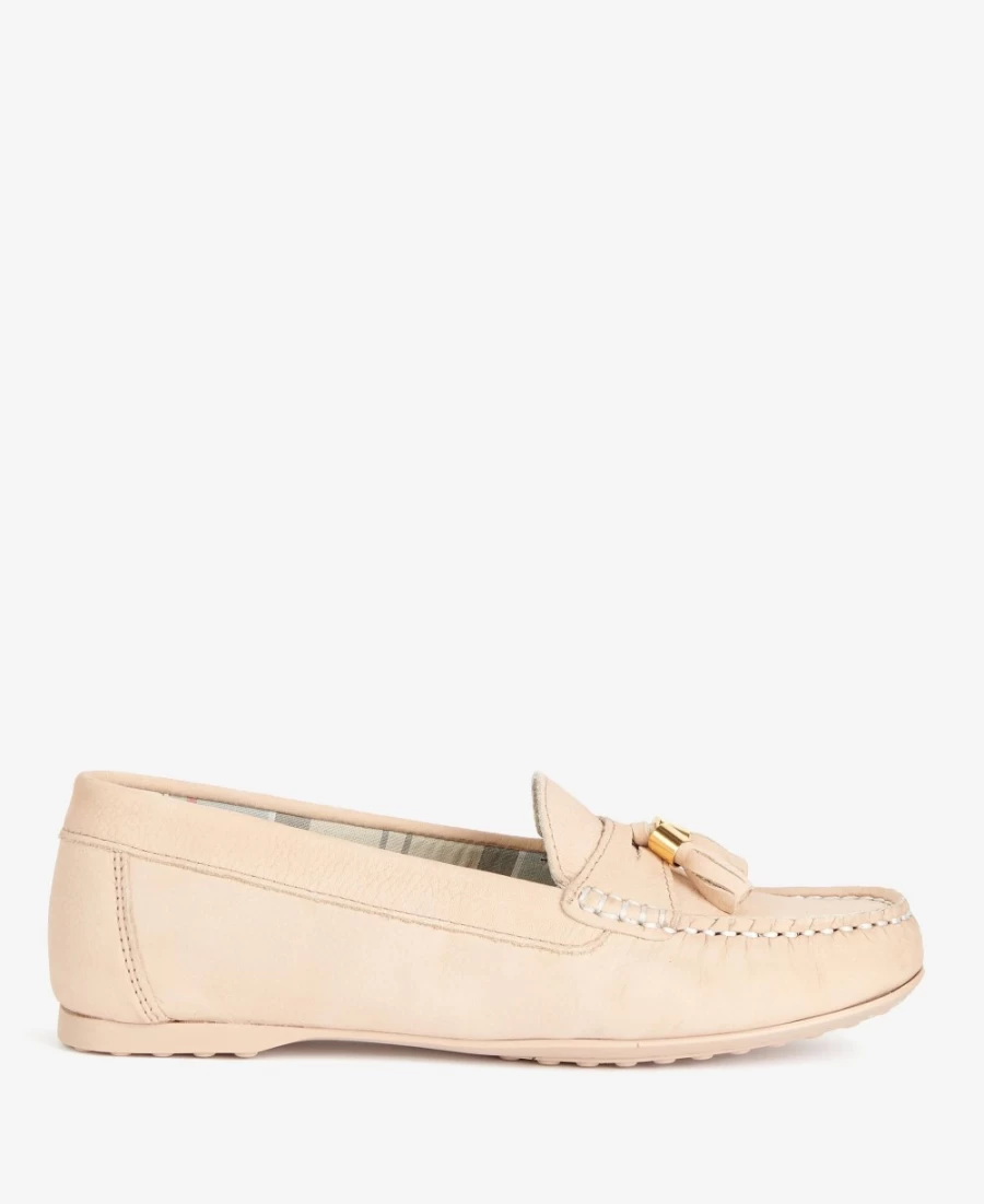 Barbour Womens Peach Myla Driving Shoes - Classic Comfort & Style