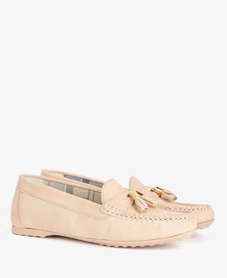 Barbour Womens Peach Myla Driving Shoes - Classic Comfort & Style