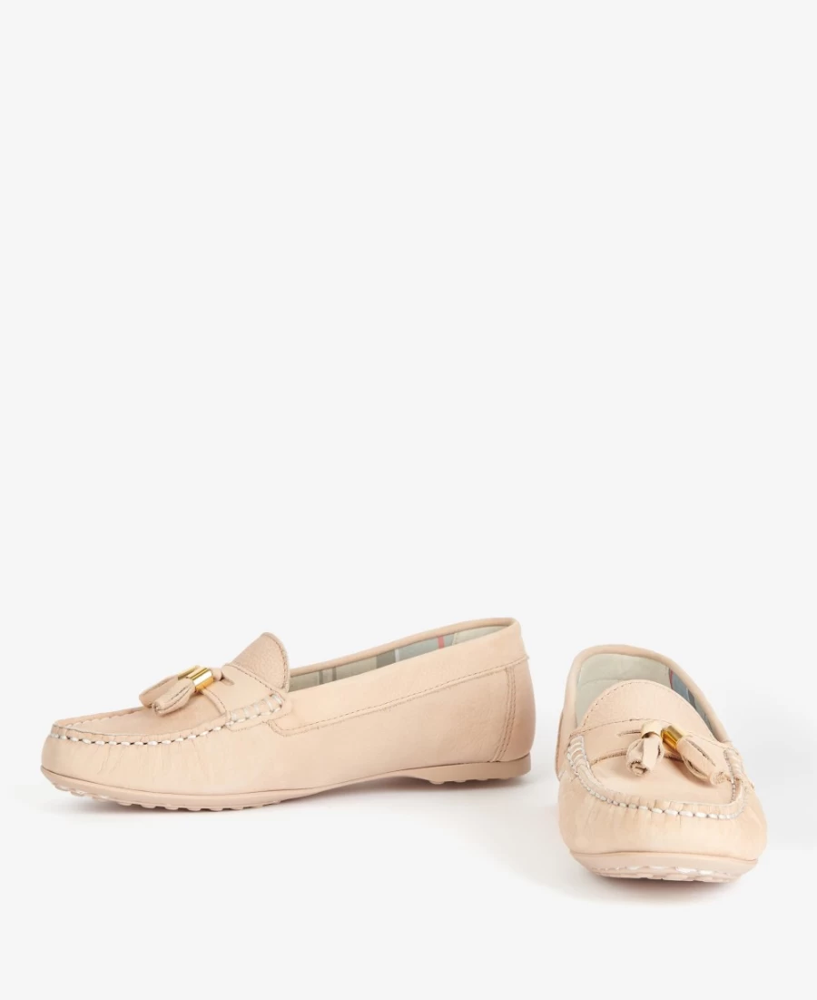 Barbour Womens Peach Myla Driving Shoes - Classic Comfort & Style