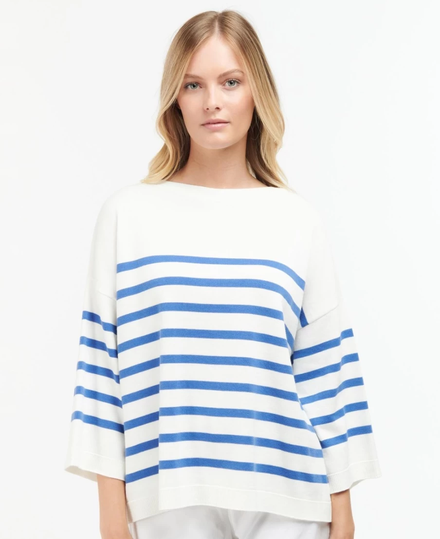 Barbour Women's Renfair Knitted Top in Calico & Bluebell Colors