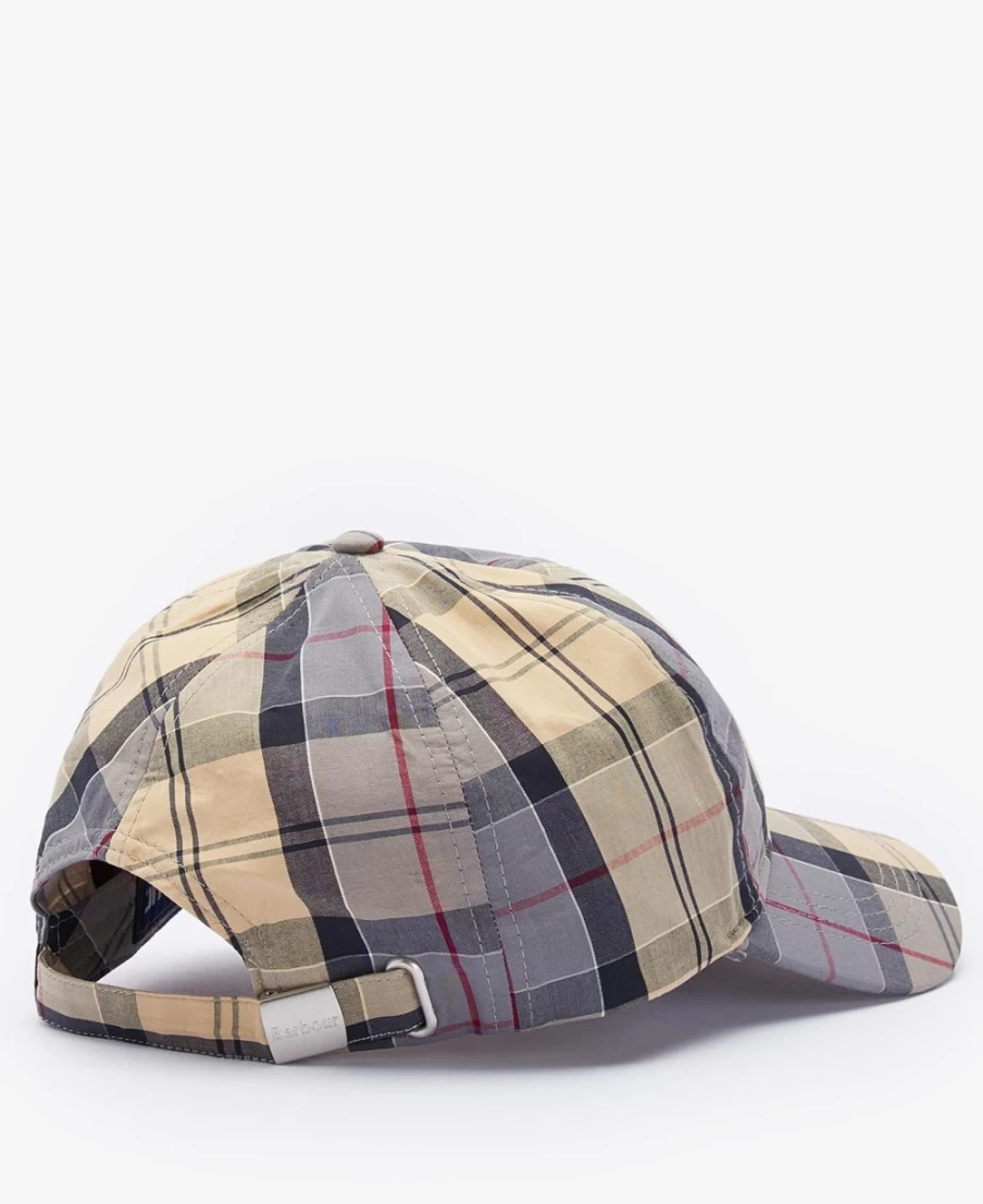 Barbour Men's Beige Tartan Sports Cap – Classic Checkered Design