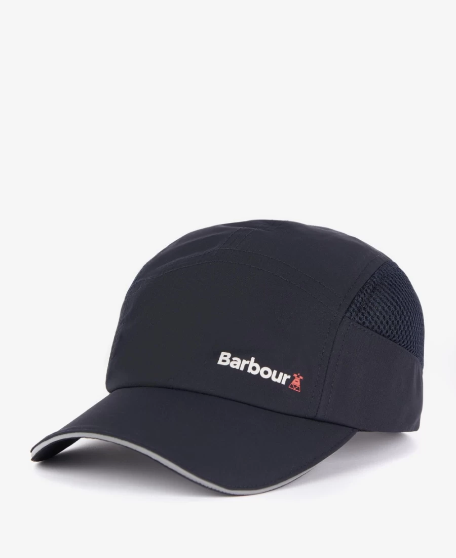 Barbour Baysbarn Sports Cap for Men in Classic Navy - Waterproof Waxed Cotton Outdoor Hat