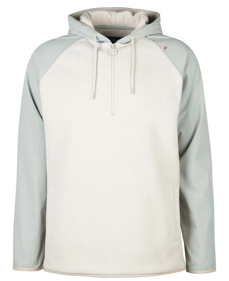 Barbour Men's Newfield Half-Zip Fleece Hoodie in Paloma