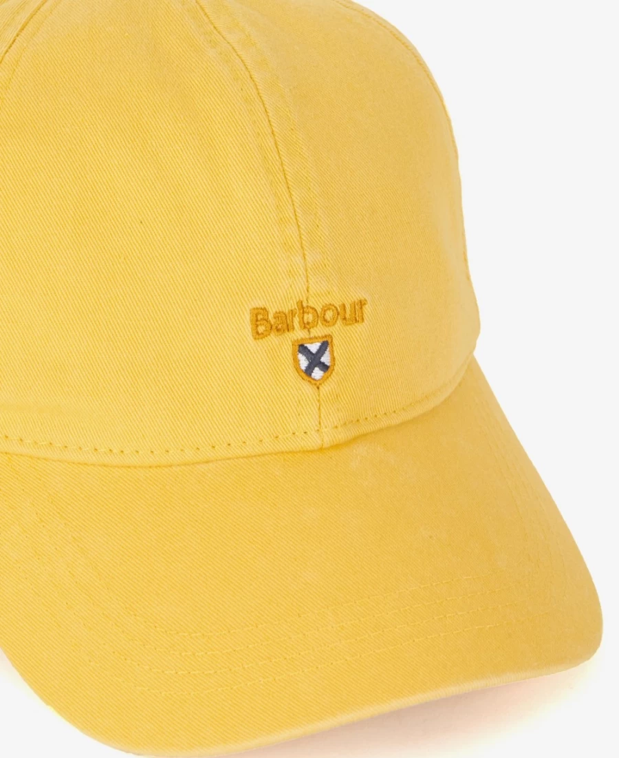 Barbour Mens Sunbleached Yellow Tartan Crest Sports Cap