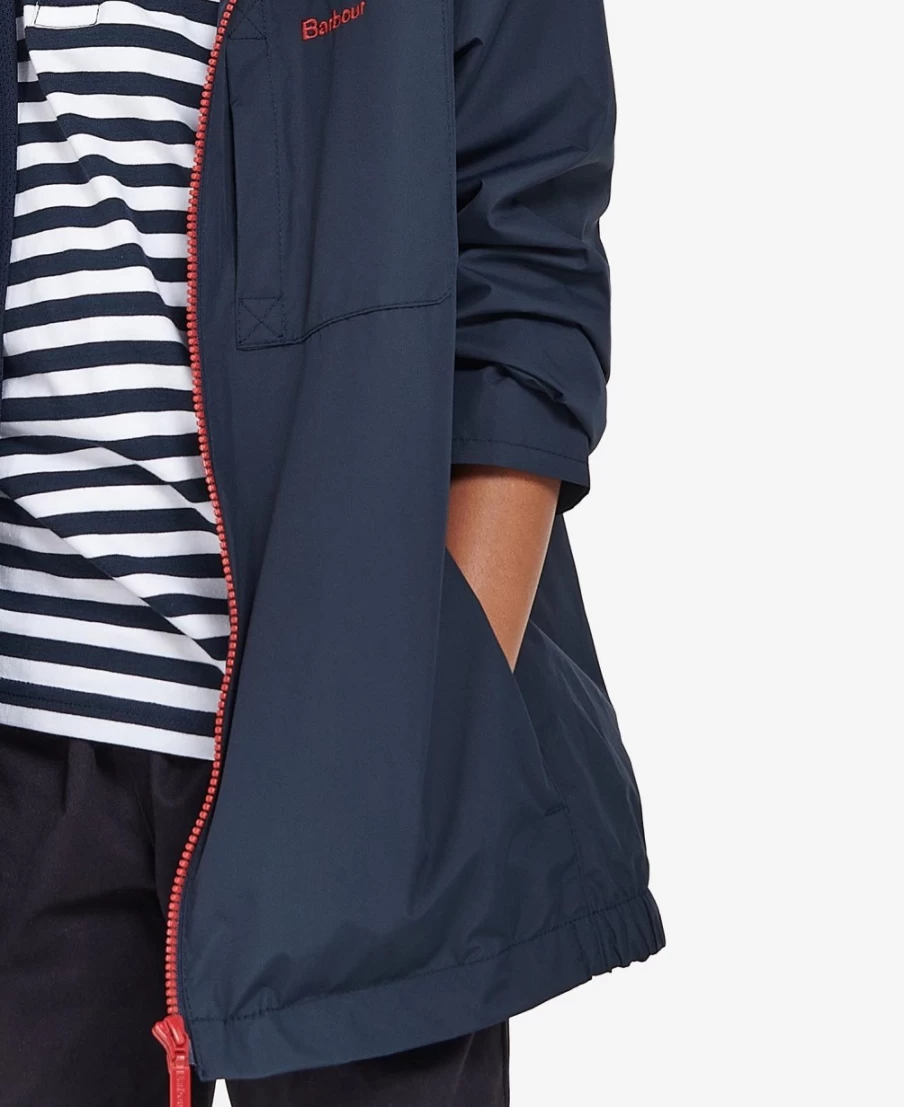 Barbour Boys Classic Navy Kenton Showerproof Jacket - Waterproof Outdoor Coat for Kids
