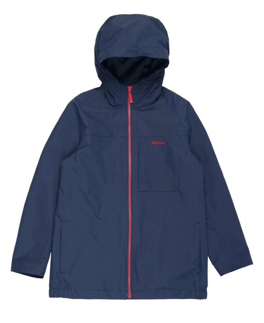Barbour Boys Classic Navy Kenton Showerproof Jacket - Waterproof Outdoor Coat for Kids