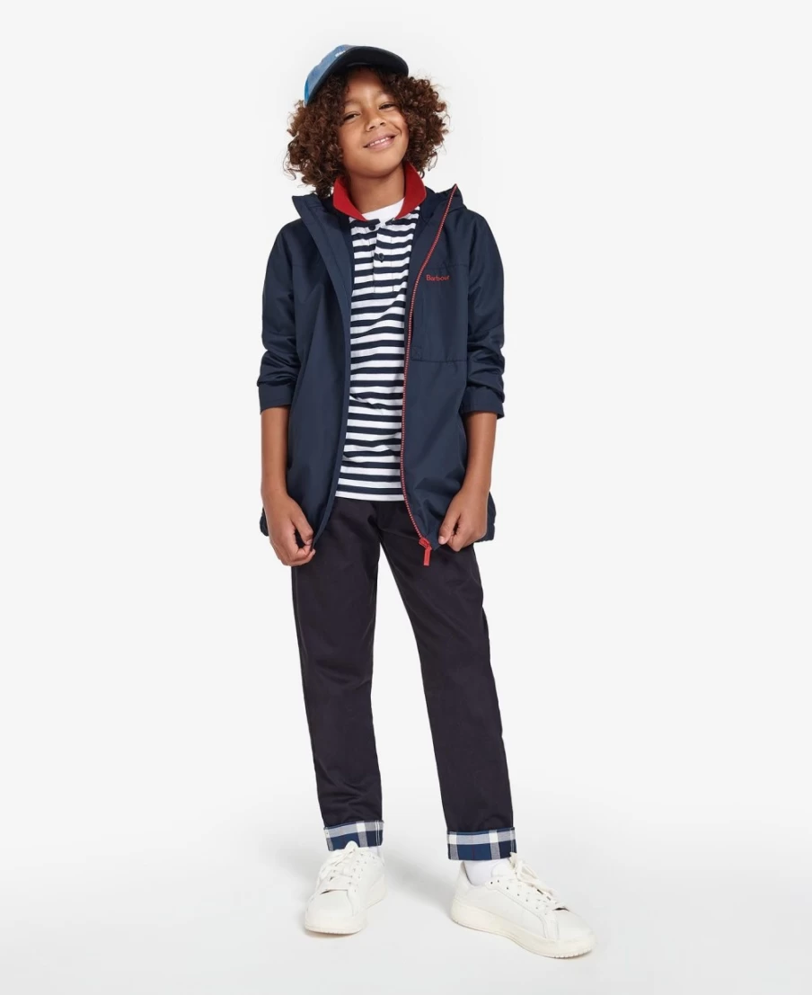 Barbour Boys Classic Navy Kenton Showerproof Jacket - Waterproof Outdoor Coat for Kids