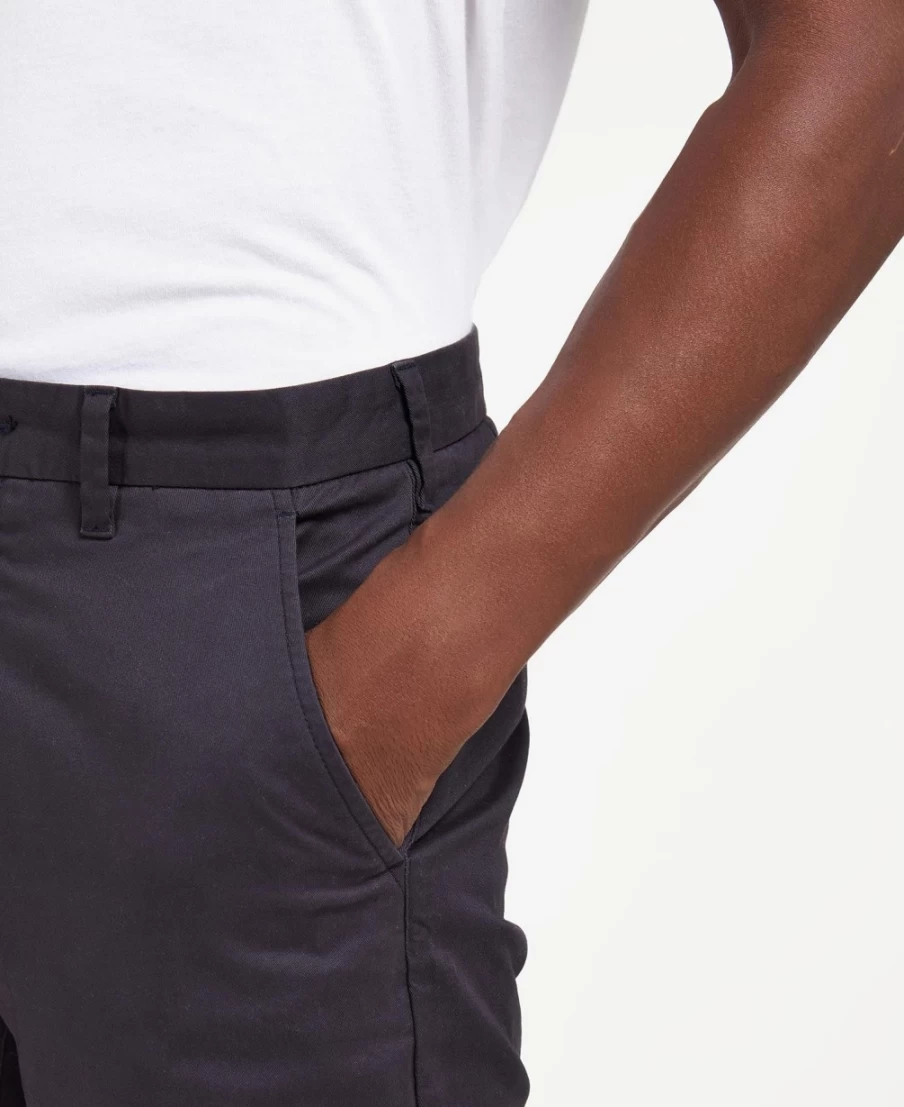 Barbour Men's Neuston Essential Navy Chinos for Classic Style