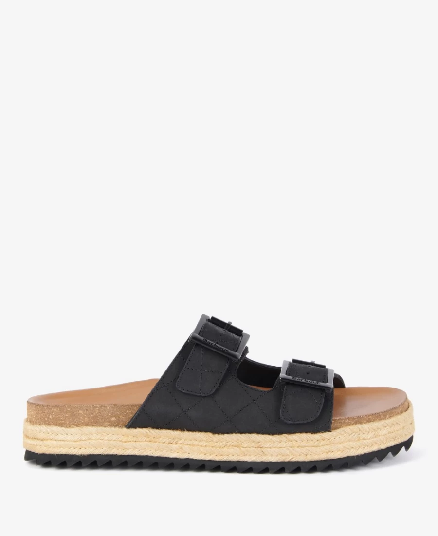 Barbour Pamela Diamond Quilted Sandals for Women in Classic White | Comfortable & Stylish Footwear