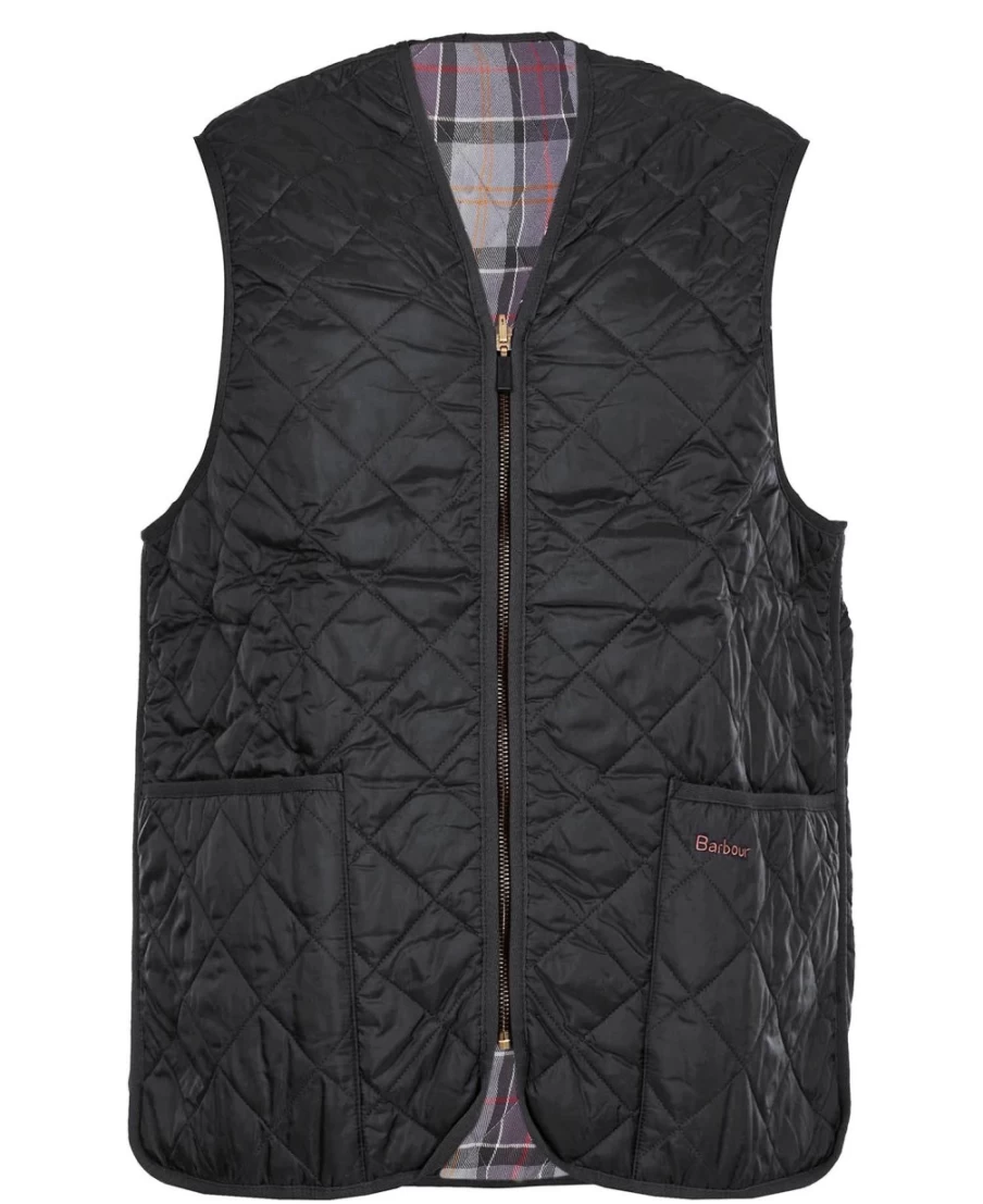 Barbour Men's Black Modern Quilted Waistcoat with Zip-In Liner
