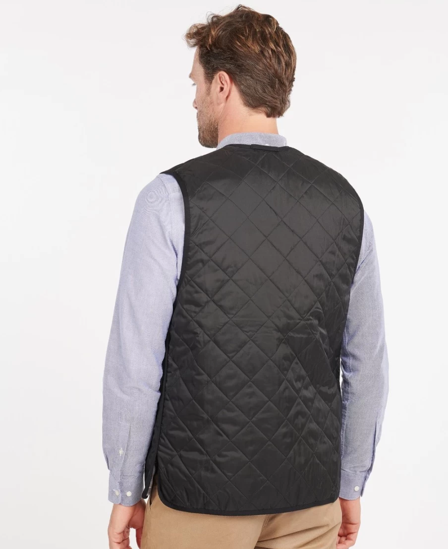 Barbour Men's Black Modern Quilted Waistcoat with Zip-In Liner