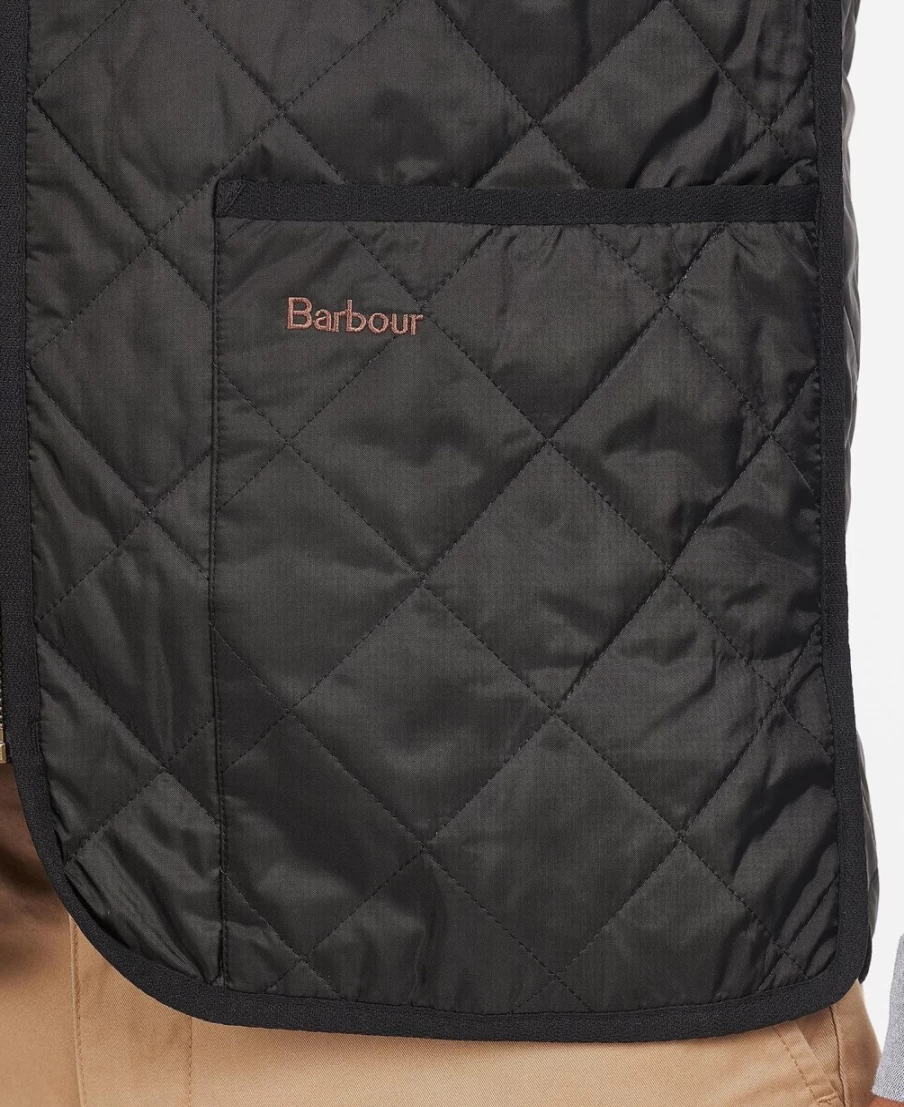 Barbour Men's Black Modern Quilted Waistcoat with Zip-In Liner