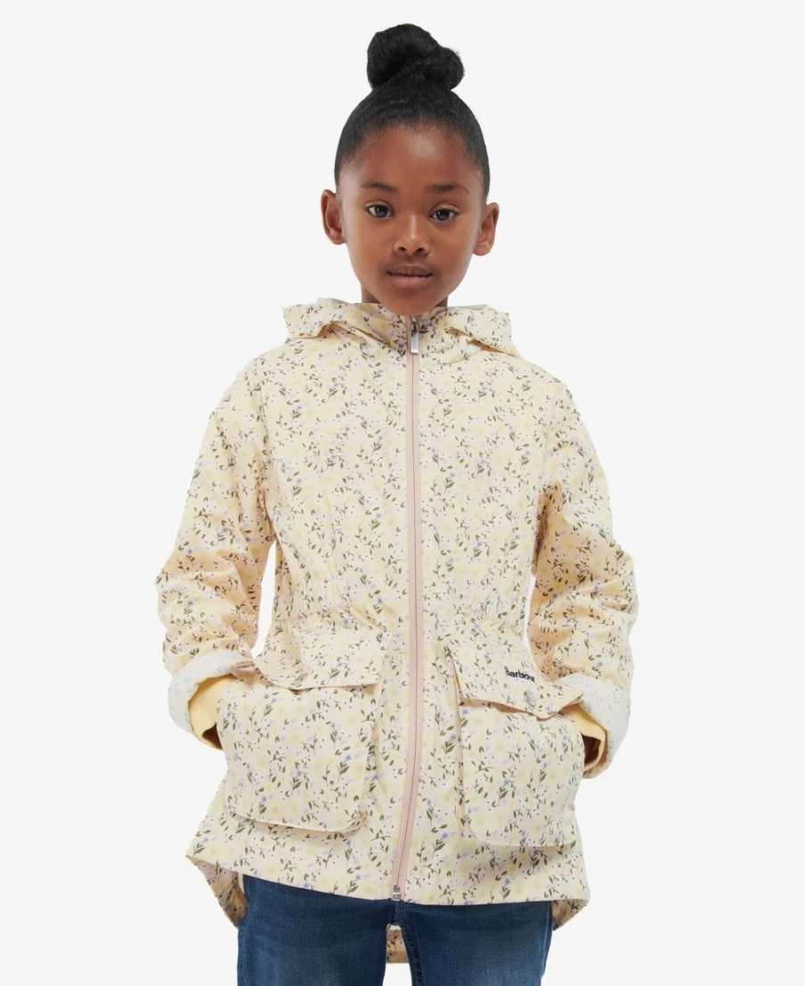 Barbour Girls Ditsy Sunflower Printed Maara Showerproof Jacket