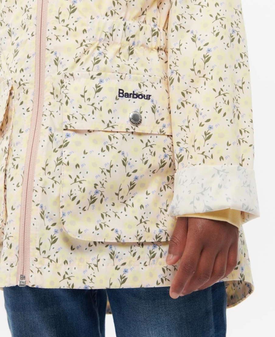Barbour Girls Ditsy Sunflower Printed Maara Showerproof Jacket